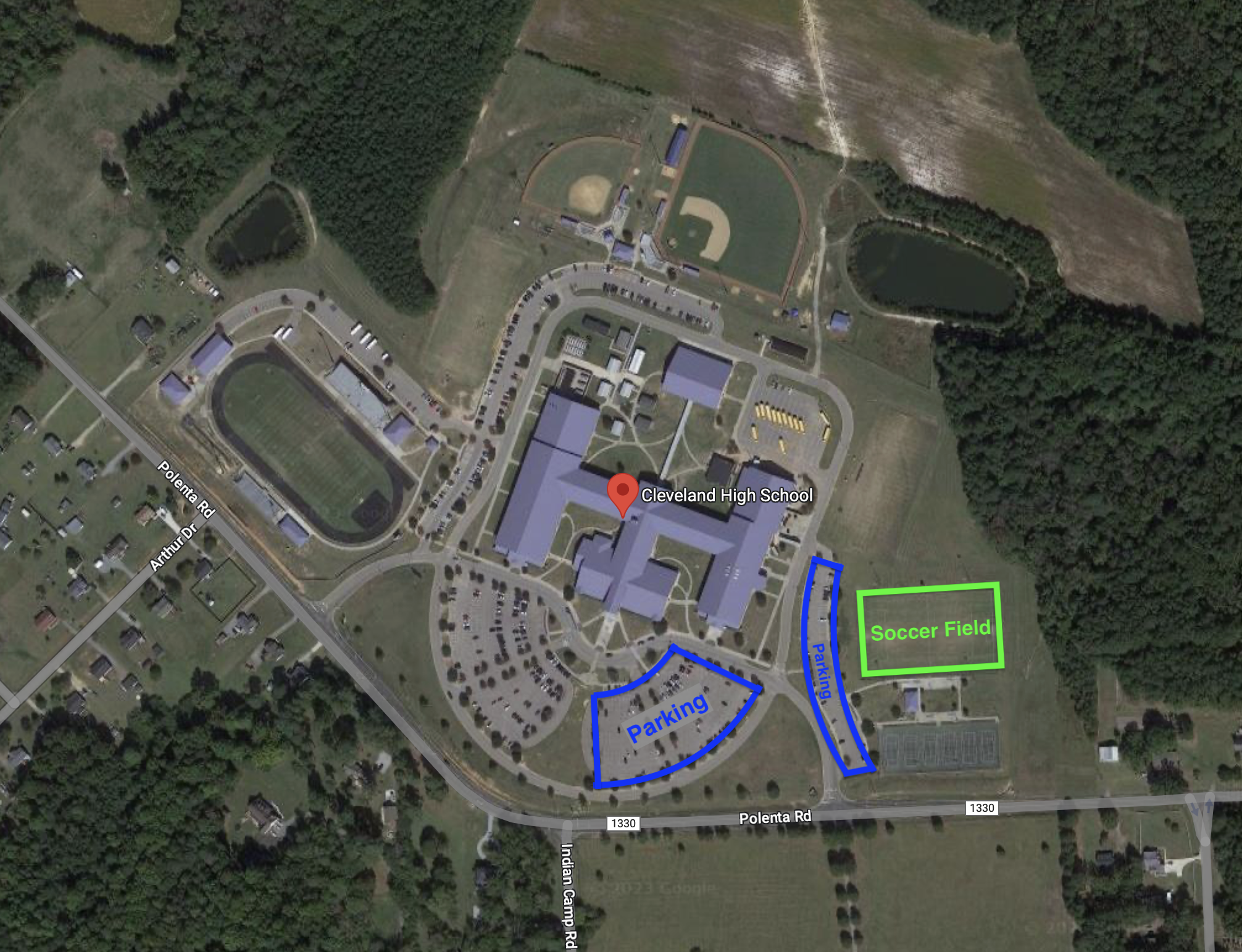 Cleveland High School Fields Travel Soccer Fields